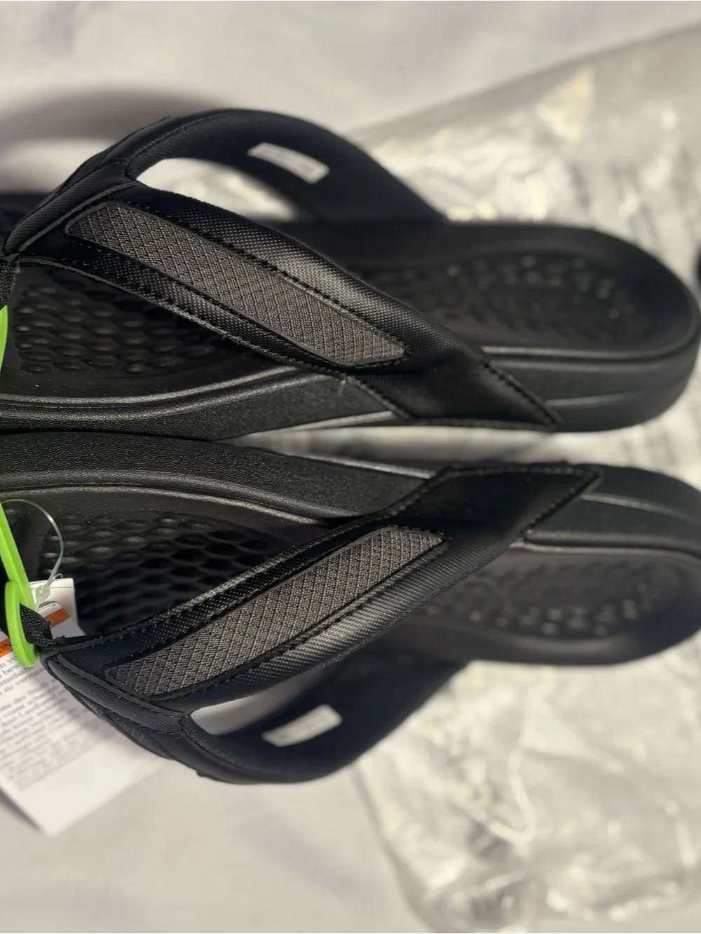 CROCS Yukon Sport Unisex Black Flip-Flop Summer Sandals M9 W11 New